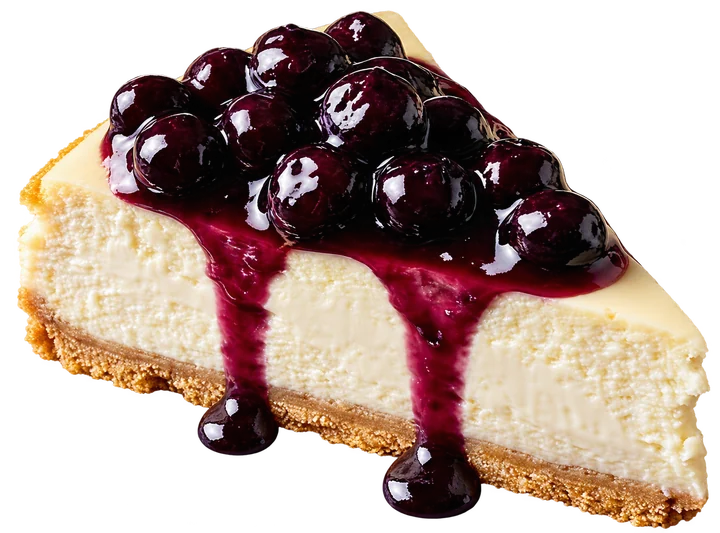 Fatia de cheesecake de blue berry