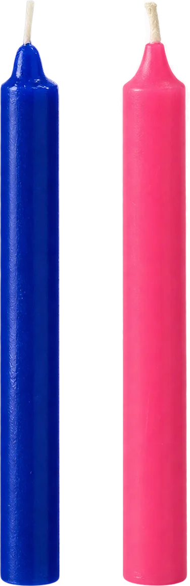Velinhas azul e rosa