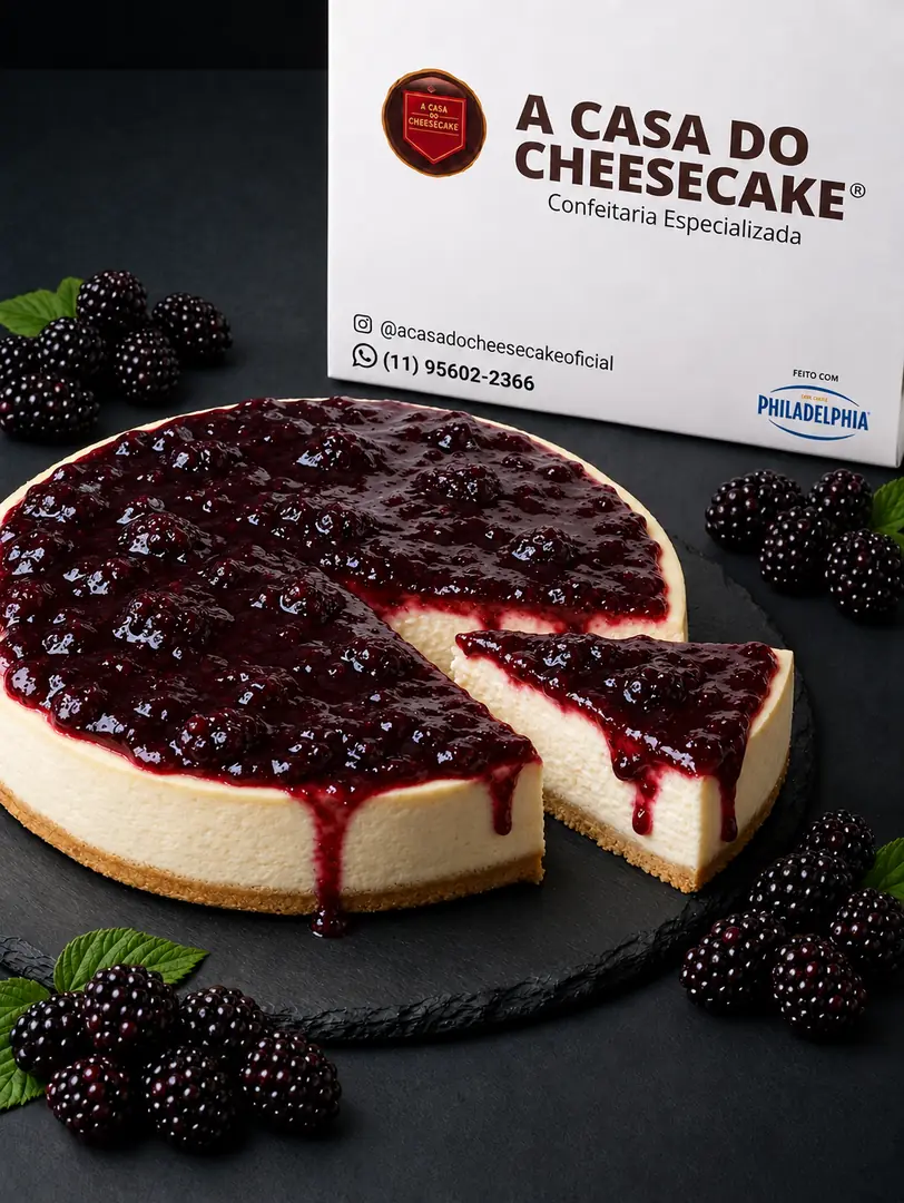 Cheesecake inteiro sabor Amora
