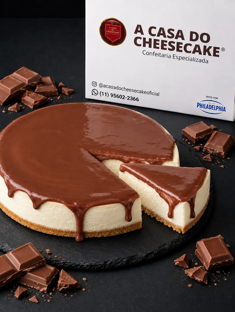 Cheesecake inteiro sabor Chocolate